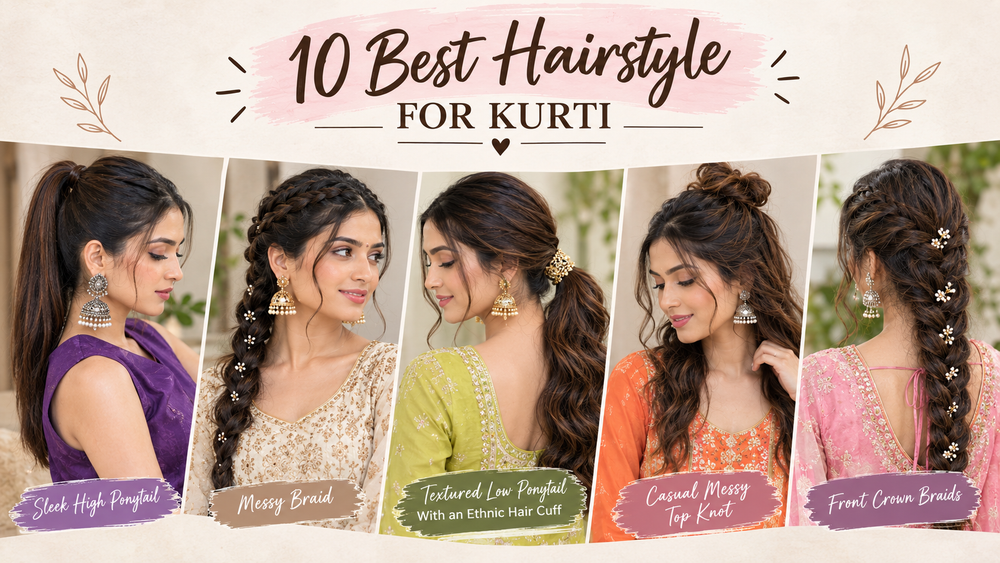 Best Hairstyle for Kurti