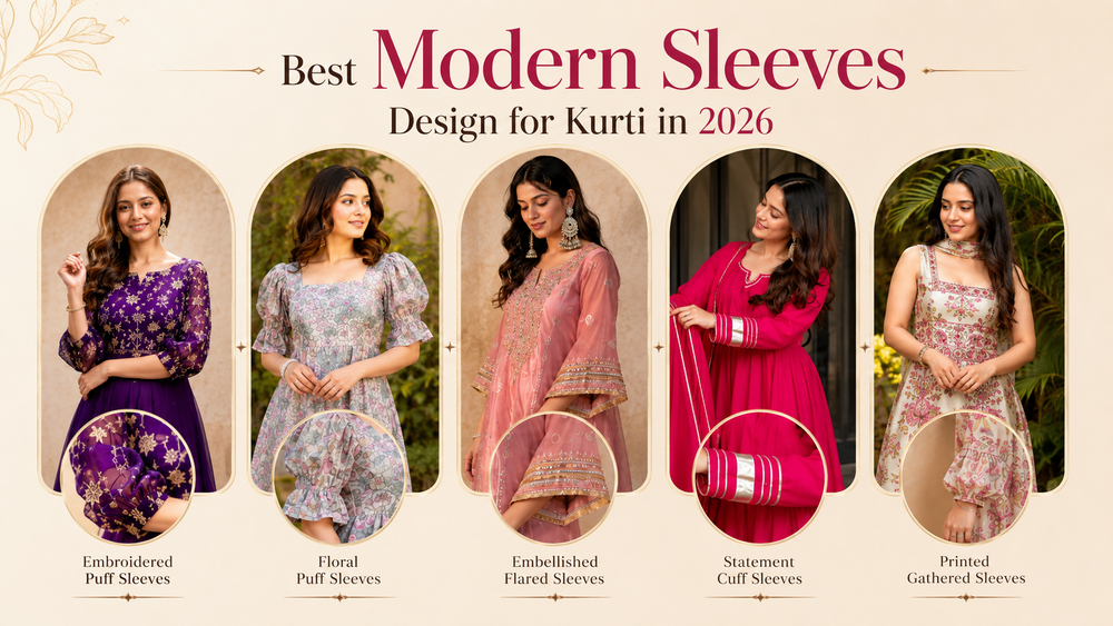 modern sleeves design for kurti