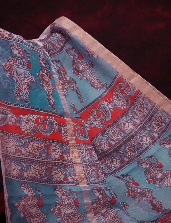 Refreshing Light Purple Colored Cotton Linen Designer Printed Saree - Ibis Fab