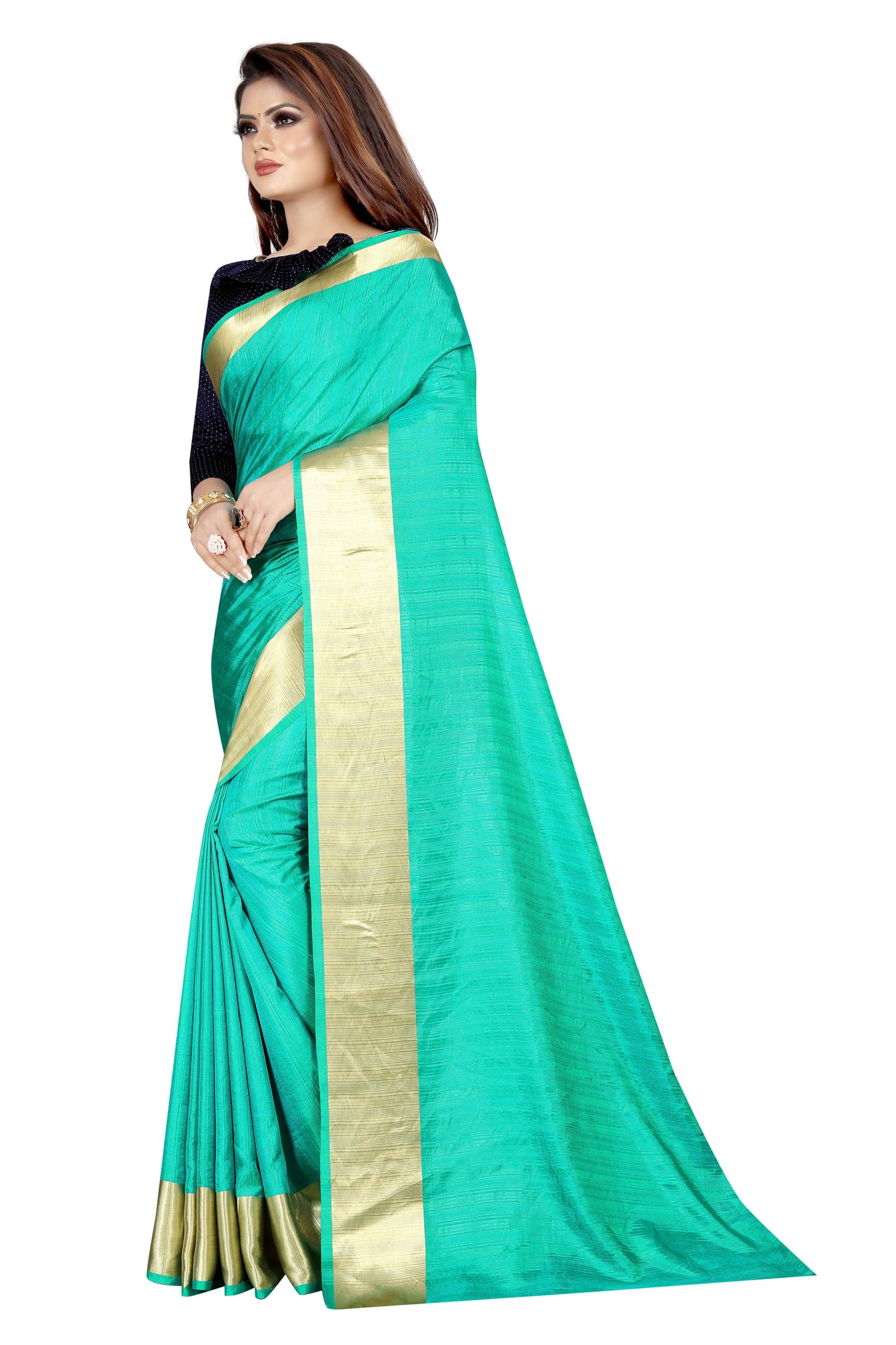 Refreshing Light Blue Colored Festive Wear Silk Saree With Beautiful Border - Ibis Fab