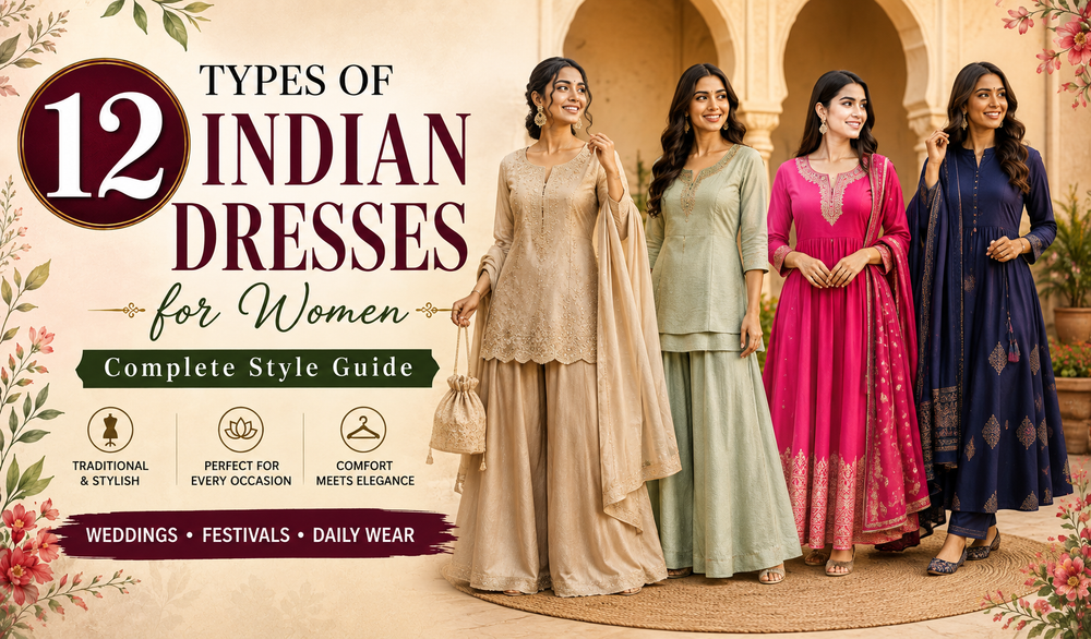 12 types of Indian dresses for women