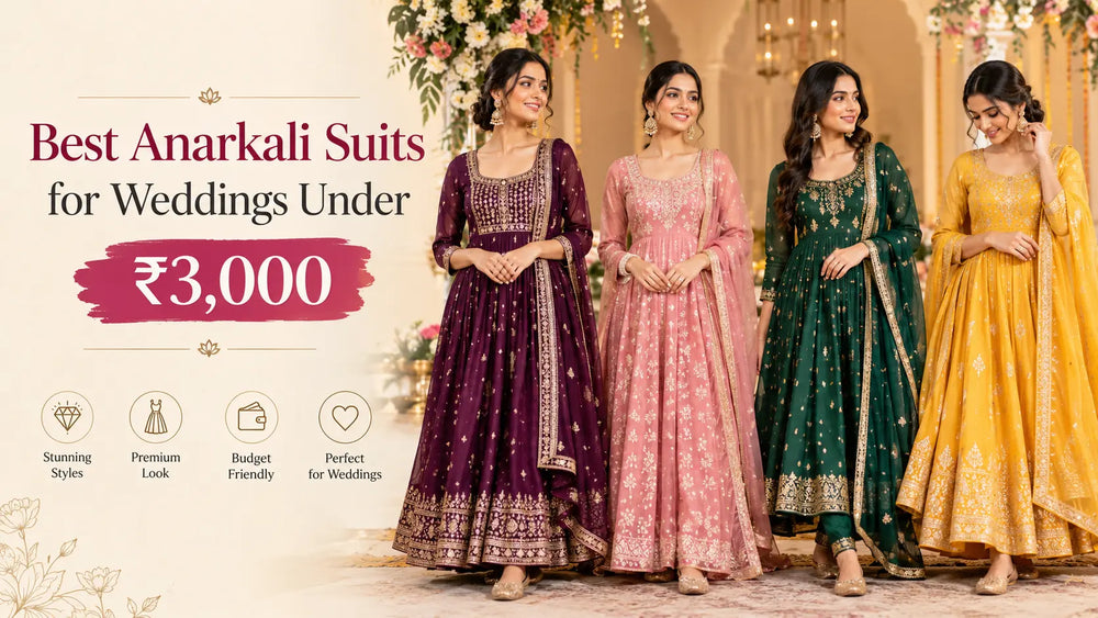 Best Anarkali Suits for Weddings Under ₹3,000