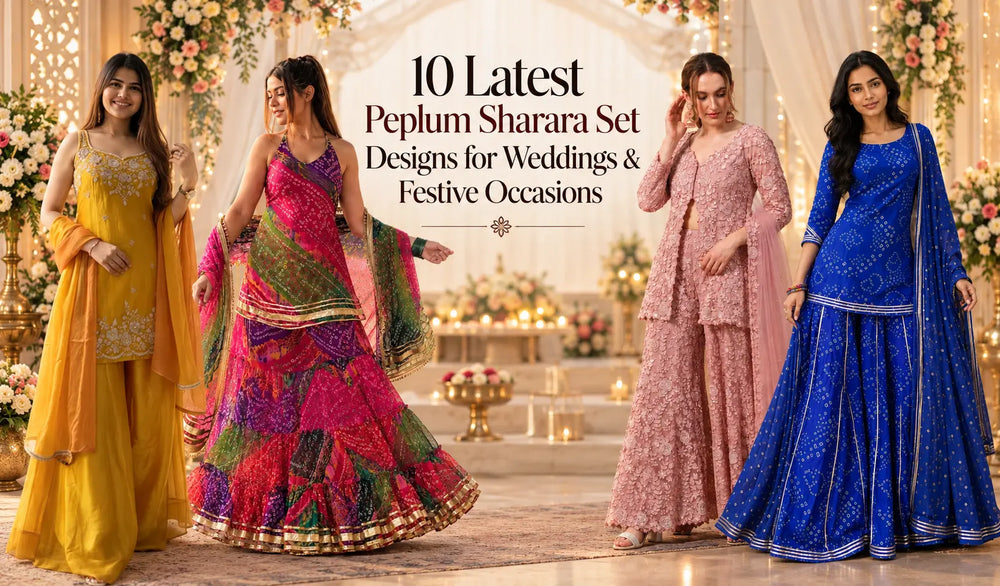 10 Latest Peplum sharara set designs