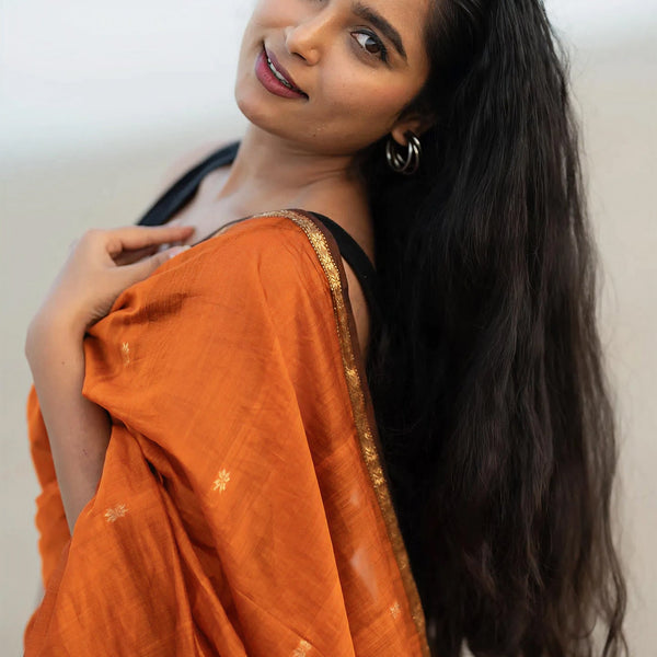 Orange Silk Saree