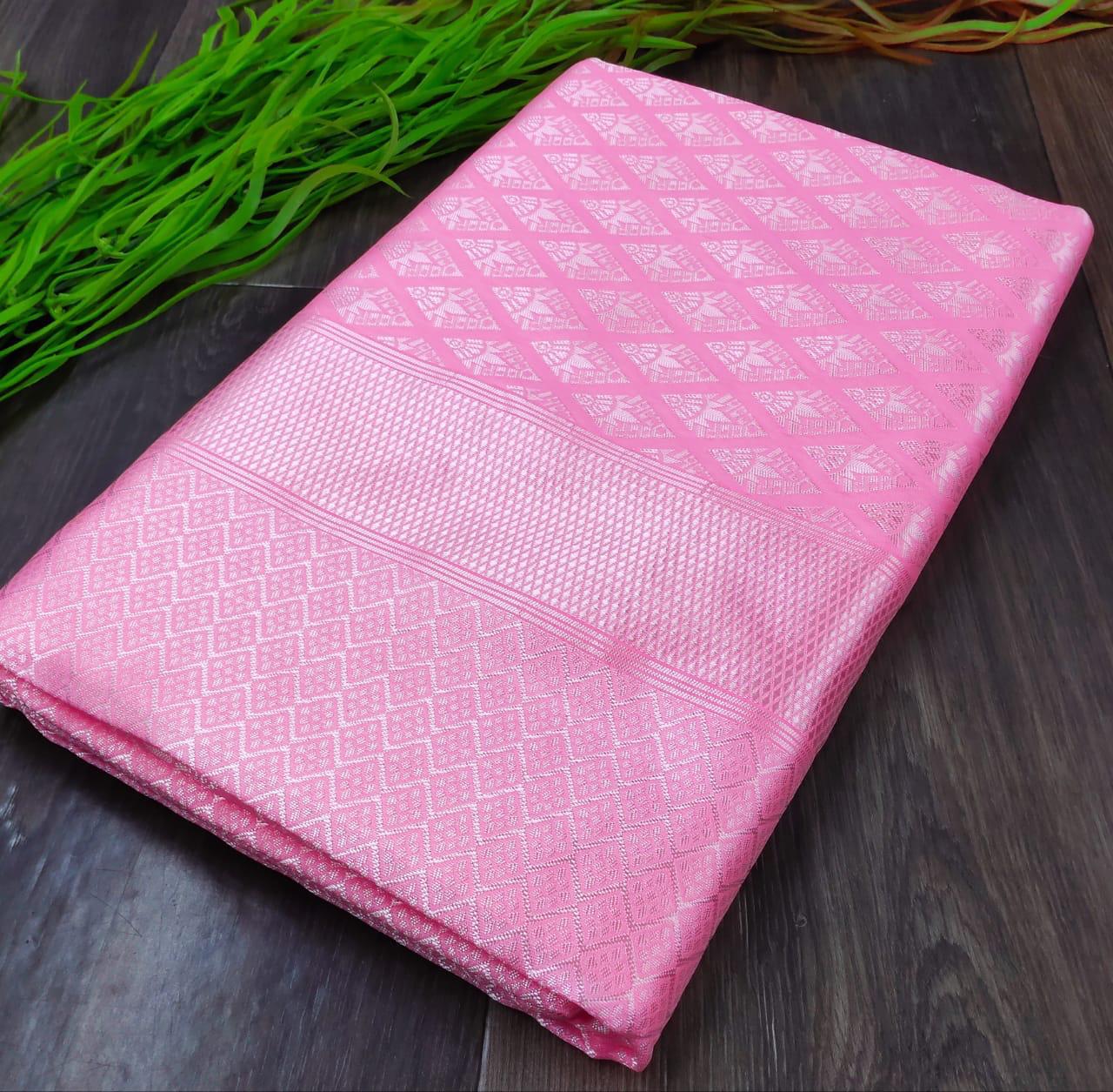 Pink Silk Saree
