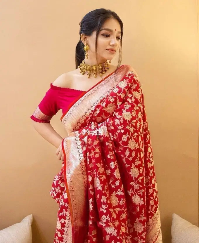 Red Silk Saree