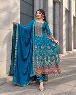 Rajasthani Chinon Anarkali Kurta Set for Women