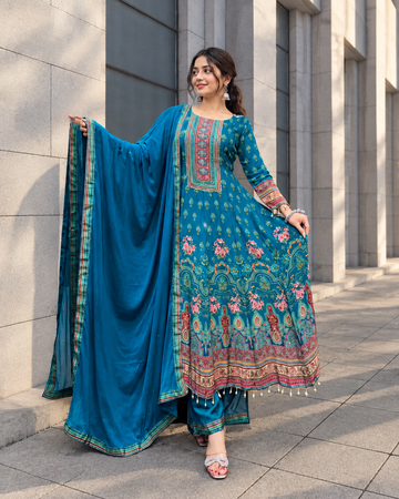 Rajasthani Chinon Anarkali Kurta Set for Women