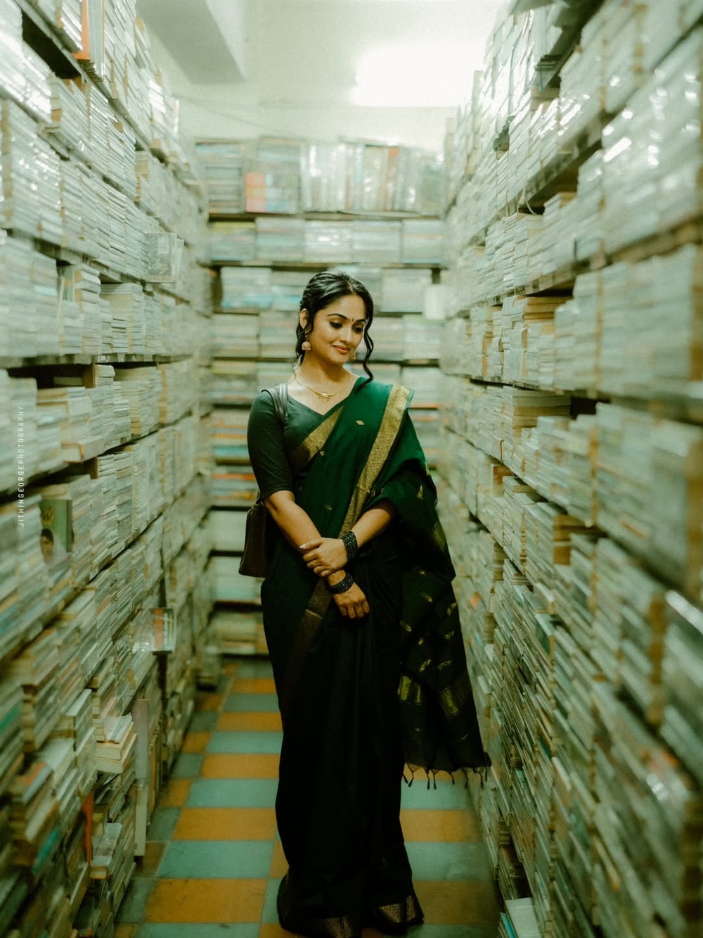 Green Jacquard Saree