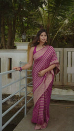 Blush Pink Jacquard Saree