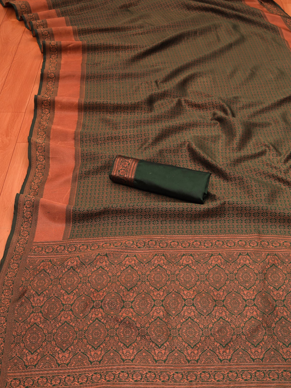 Mahendi Green Jacquard Saree