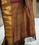 Brown Jacquard Saree