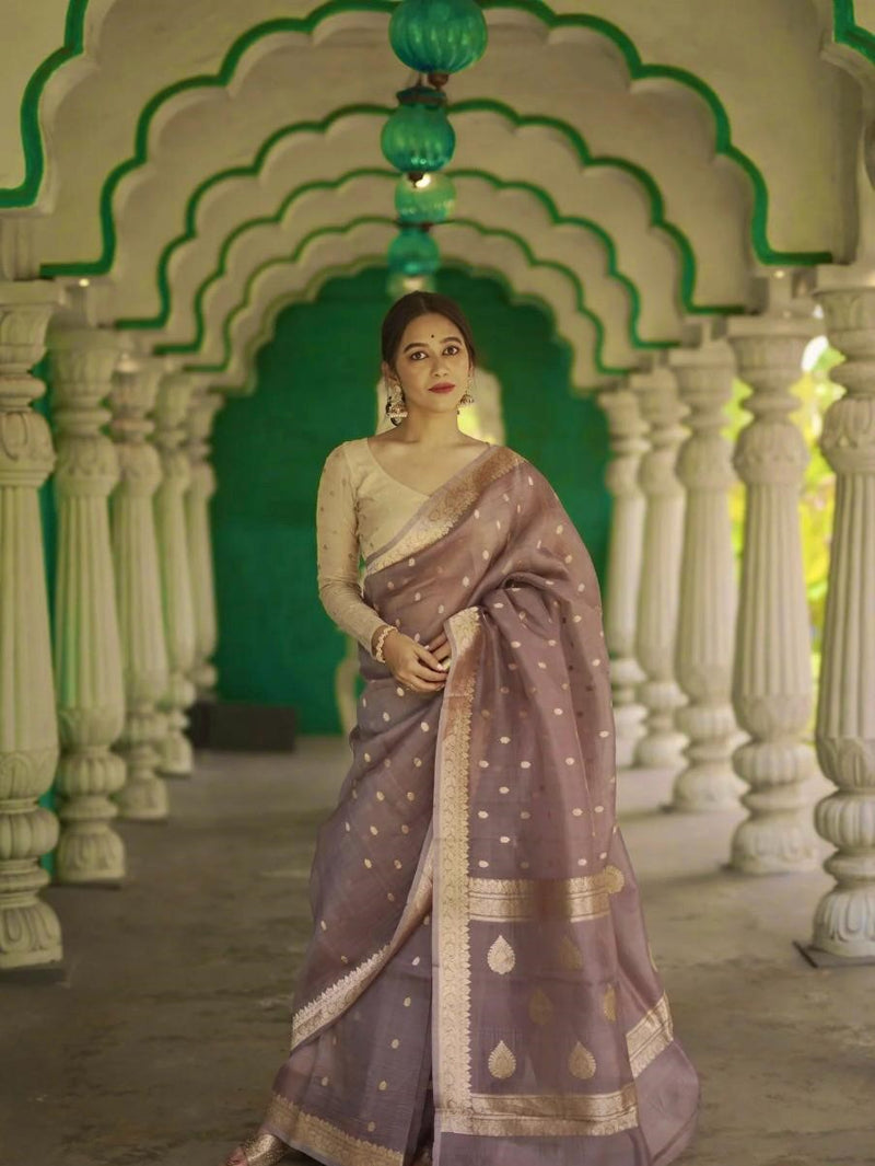 Light Purple Jacquard Saree