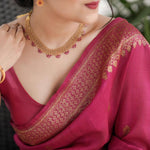 Majestic Maroon Jacquard Saree