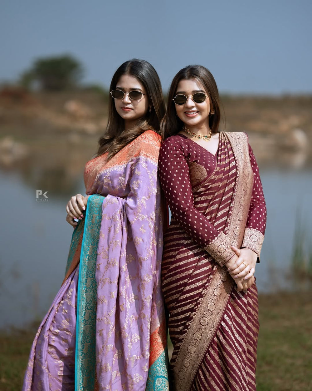 Maroon Jacquard Saree