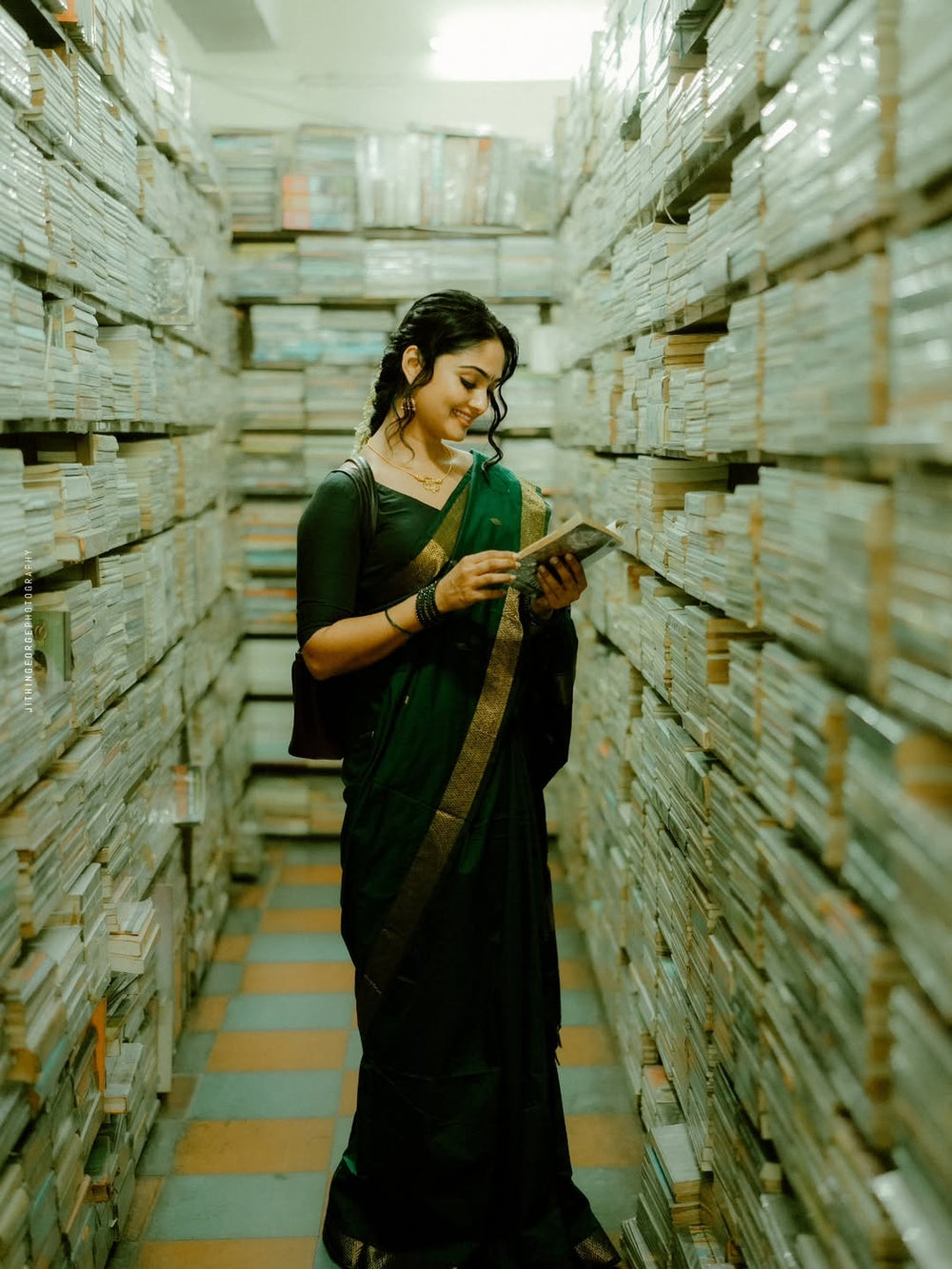 Green Jacquard Saree