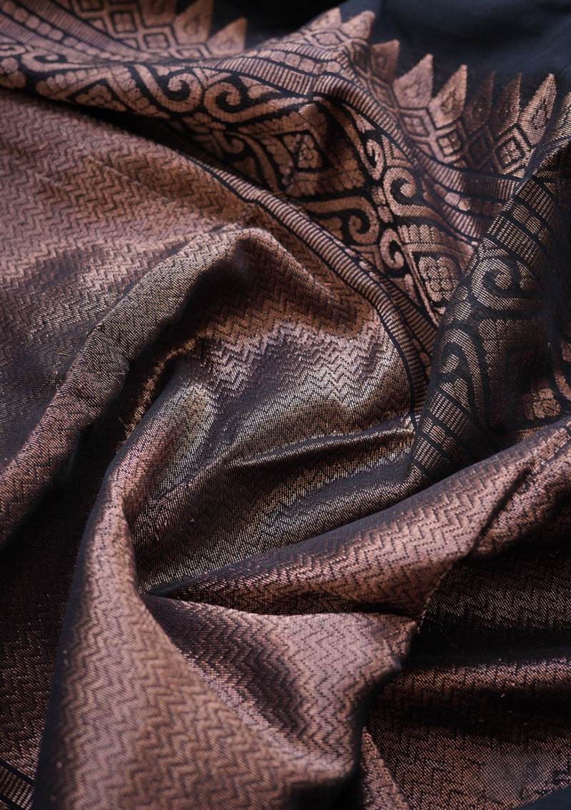 Black Jacquard Saree