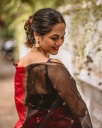 Red Jacquard Saree