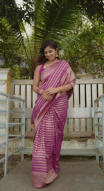 Blush Pink Jacquard Saree