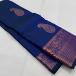 Navy Blue Jacquard Saree