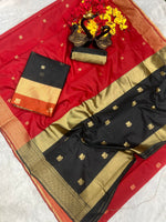 Red Jacquard Saree
