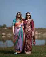 Maroon Jacquard Saree