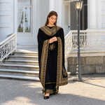 Luxury Black Embroidered Pakistani Suit Set