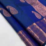 Navy Blue Jacquard Saree
