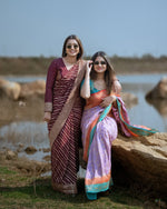 Maroon Jacquard Saree
