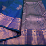 Navy Blue Jacquard Saree