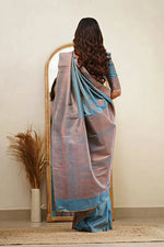 Serene Sky Blue Jacquard Saree 