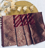Maroon Jacquard Saree