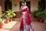 Red Jacquard Saree