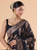 Premium Black Jacquard Saree