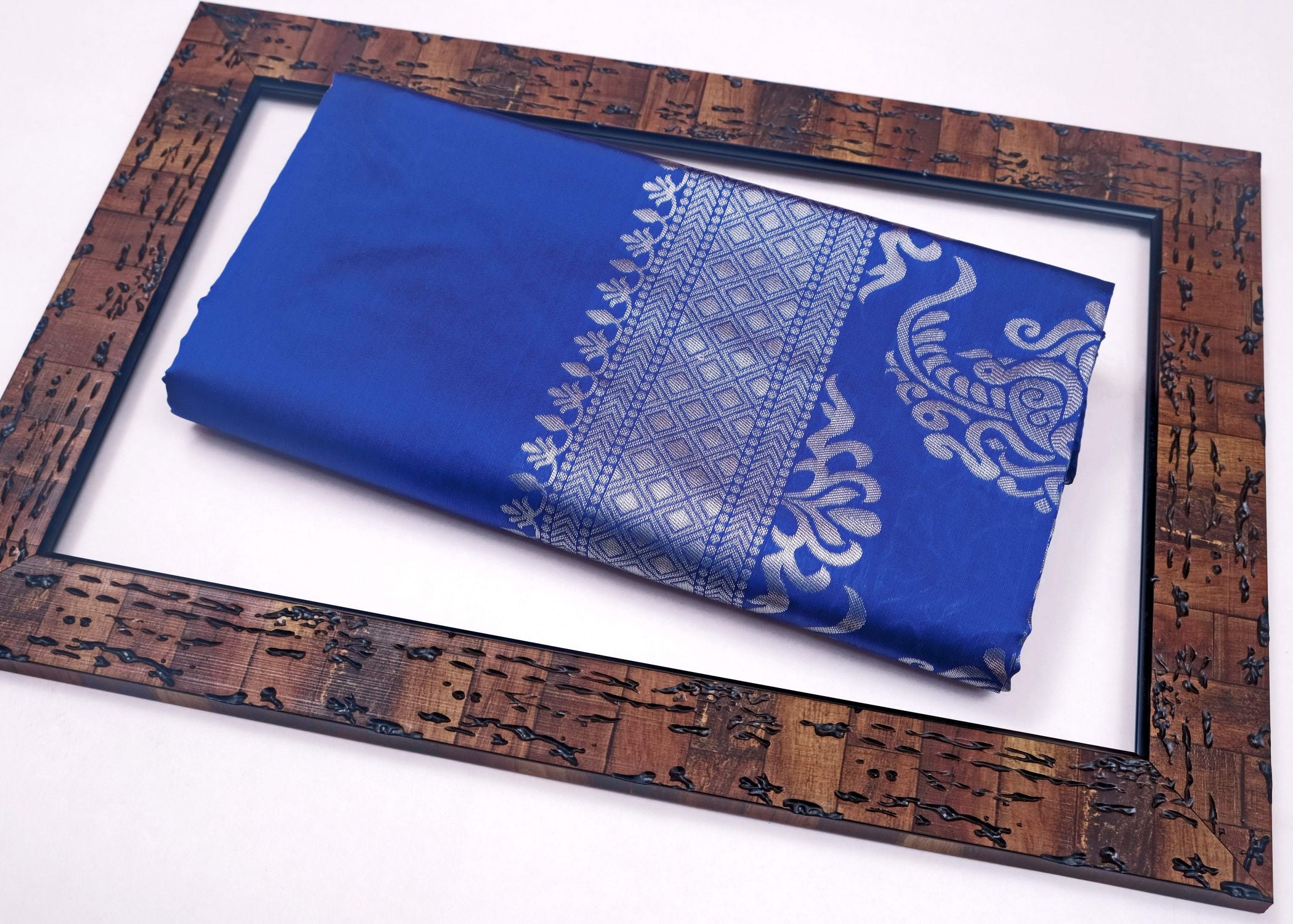 Stunning Blue Jacquard Saree