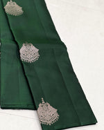 Graceful Mahendi Green Jacquard Saree