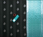 Tea Blue Jacquard Saree