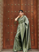 Green Jacquard Saree