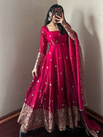 Ruby Elegant Fandy Silk Anarkali Suit Set