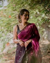Purple Jacquard Saree – Royal, Stylish & Premium Ethnic Wear