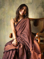 Luxurious Coffee Jacquard Saree