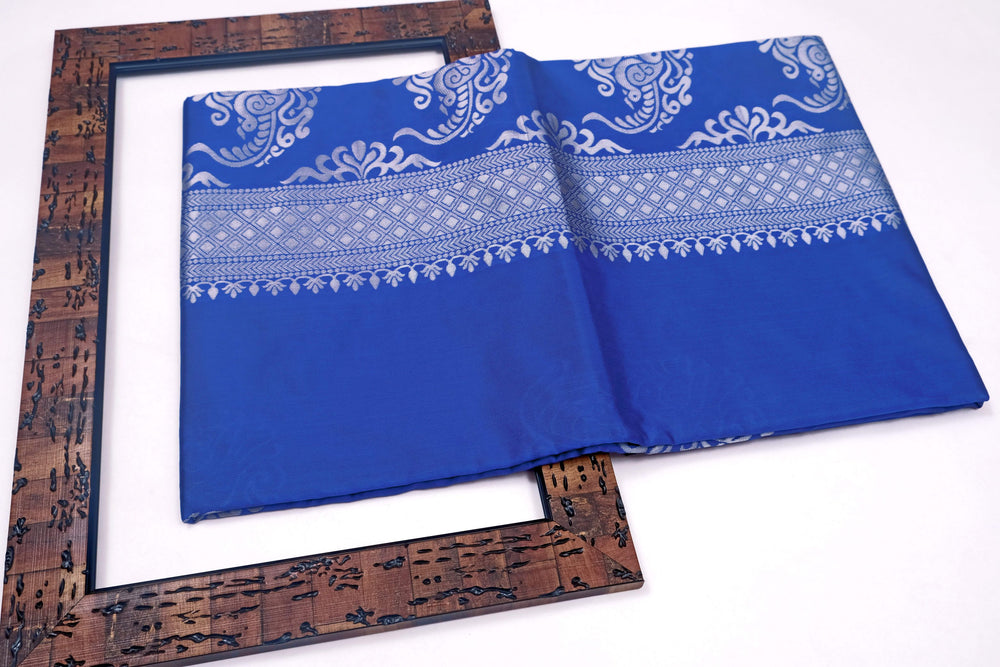 Stunning Blue Jacquard Saree