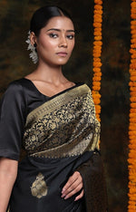 Classic Black Jacquard Saree 