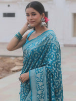 Elegant Sky Blue Jacquard Saree