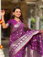 Premium Purple Jacquard Saree