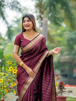 Royal Maroon Jacquard Saree