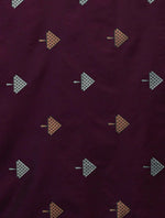 Wine Jacquard Saree 