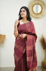 Elegant Maroon Jacquard Saree