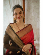Red Jacquard Saree