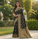Classic Black Jacquard Saree